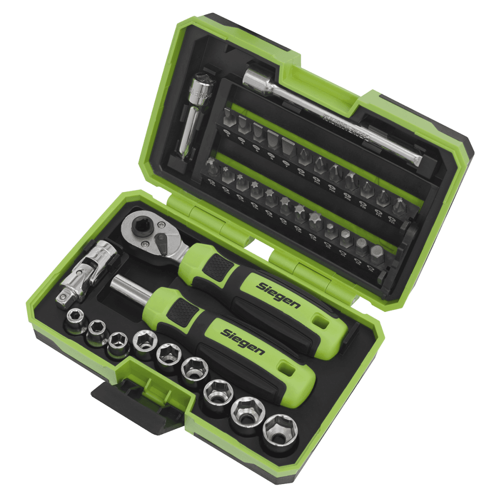 Sealey Socket & Bit Set 38pc 1/4"Sq Drive Model No - S01255