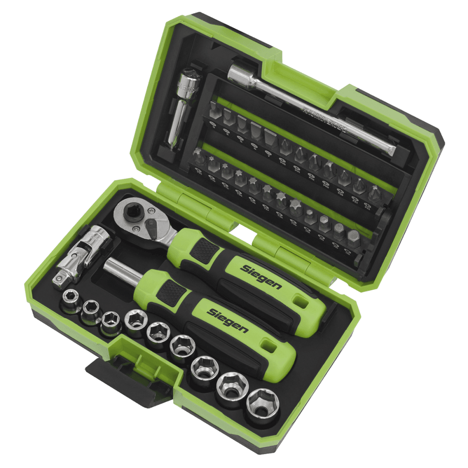 Sealey Socket & Bit Set 38pc 1/4"Sq Drive Model No - S01255