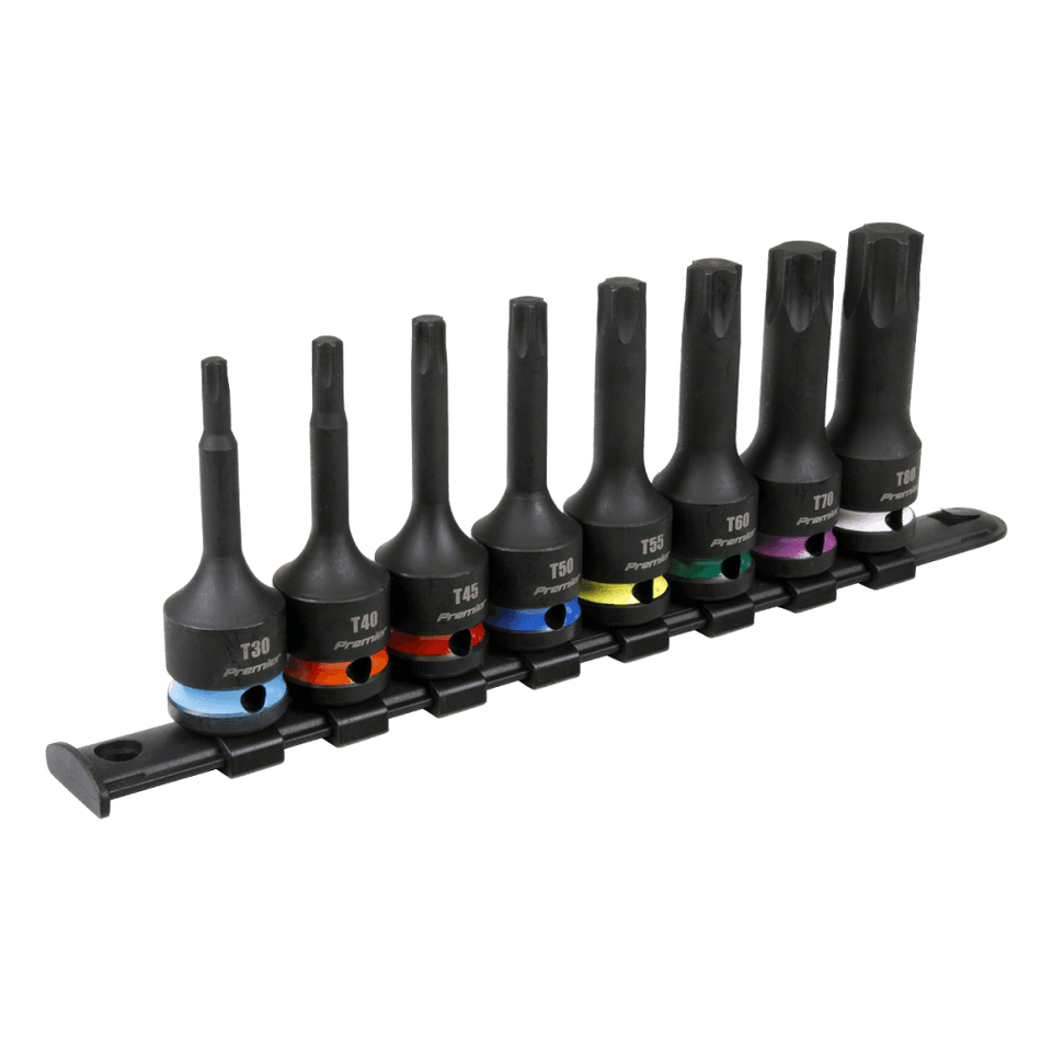 Sealey TRX-Star* Impact Socket Bit Set 8pc 1/2"Sq Drive Model No - AK56002