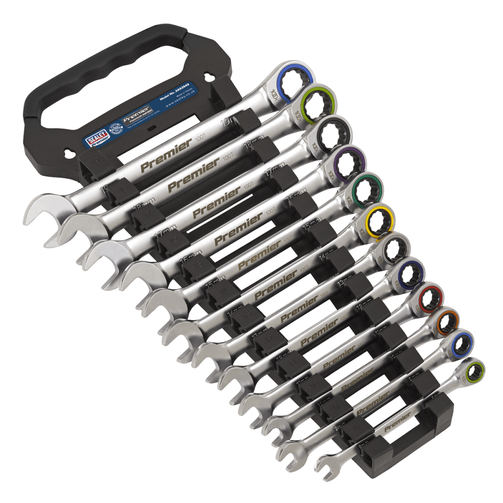 Sealey Combination Ratchet Spanner Set 12pc Metric - Platinum Series Model No - AK63949