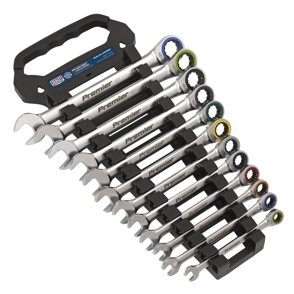 Sealey Combination Ratchet Spanner Set 12pc Metric - Platinum Series Model No - AK63949