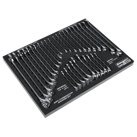 Sealey Combination Spanner Set 32pc - Metric/Imperial Model No - S01239