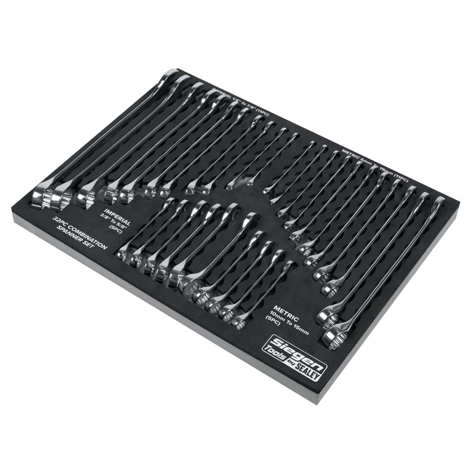 Sealey Combination Spanner Set 32pc - Metric/Imperial Model No - S01239