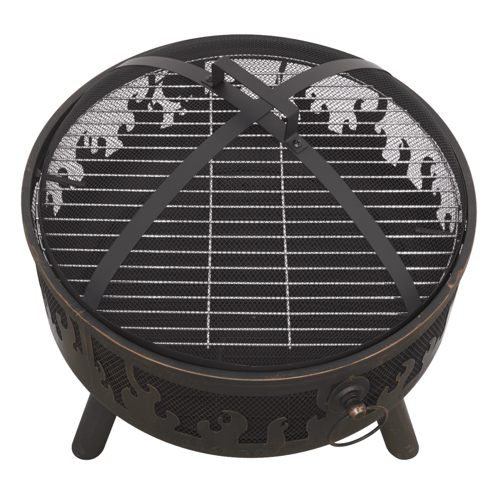 Sealey Dellonda Deluxe Firepit Fireplace Outdoor Patio Heater, Cooking Grill & Poker Model No - DG117