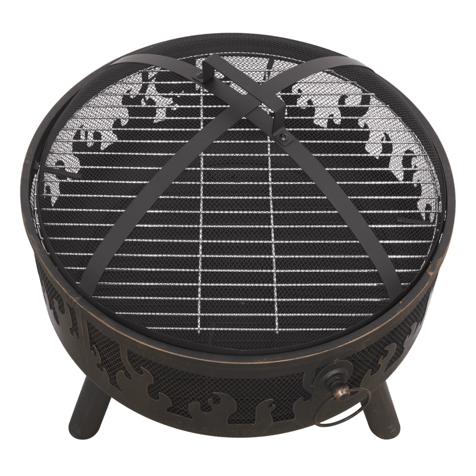 Sealey Dellonda Deluxe Firepit Fireplace Outdoor Patio Heater, Cooking Grill & Poker Model No - DG117