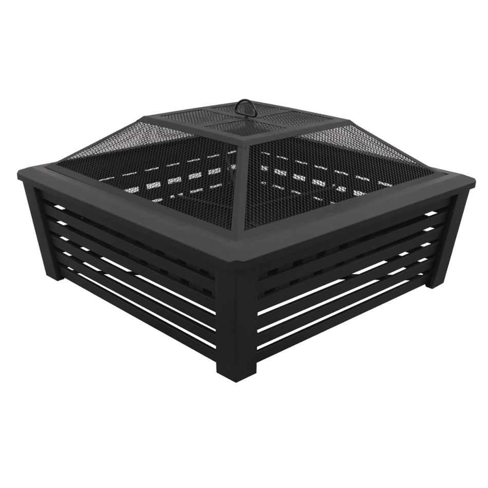 Sealey Dellonda 35" Square Outdoor Fire Pit, Black Model No - DG43