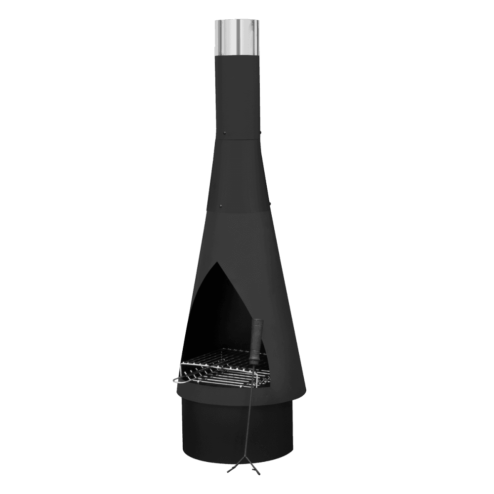 Sealey Dellonda Outdoor Chiminea, Fireplace, Fire Pit, Heater, Durable, Black Steel Model No - DG109