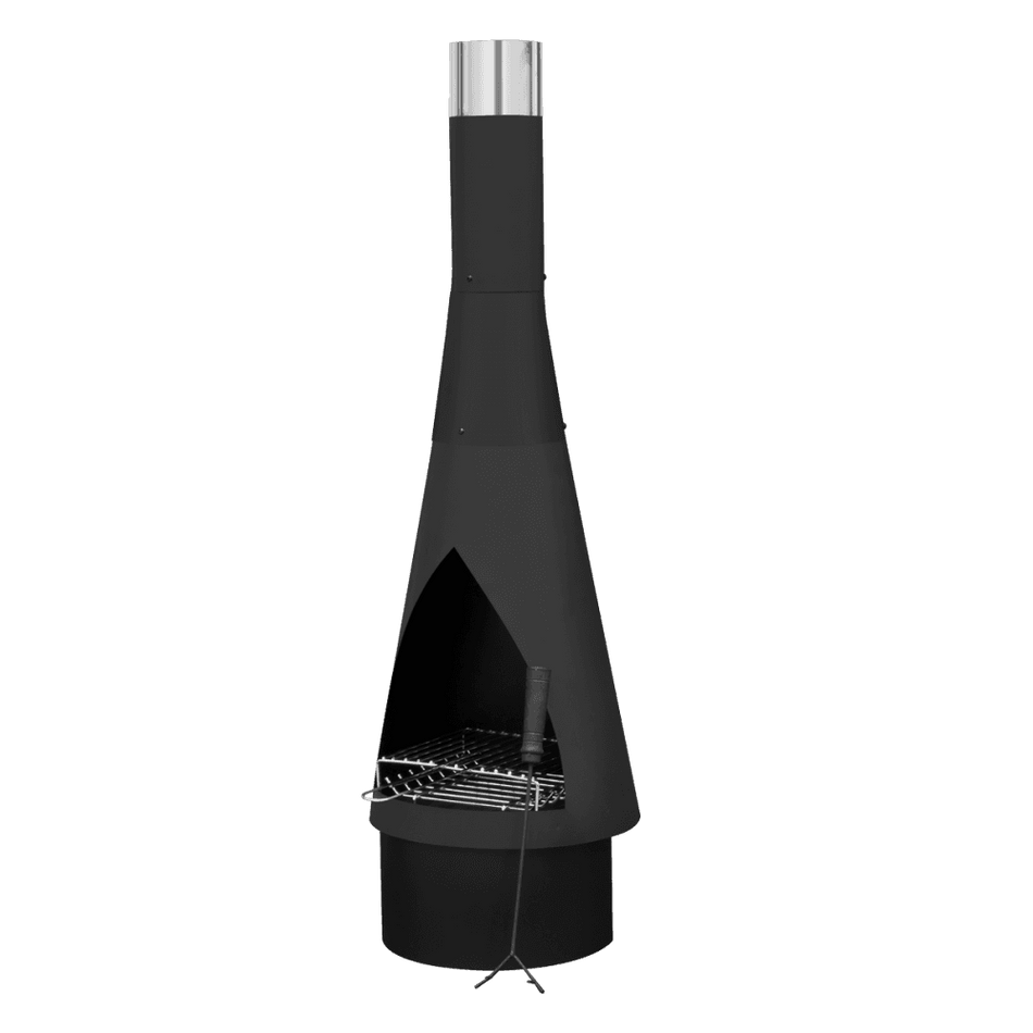 Sealey Dellonda Outdoor Chiminea, Fireplace, Fire Pit, Heater, Durable, Black Steel Model No - DG109