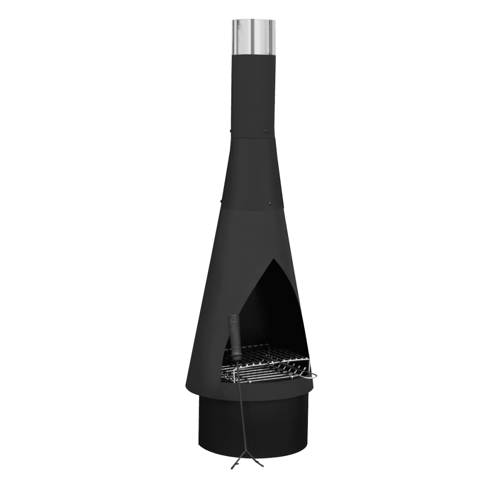 Sealey Dellonda Outdoor Chiminea, Fireplace, Fire Pit, Heater, Durable, Black Steel Model No - DG109
