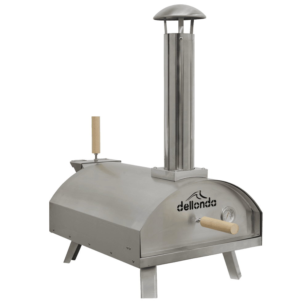 Sealey Dellonda 14" Wood-Fired Pizza Oven 380Â¶?C, Meat Smoking Stainless Steel Portable Model No - DG11