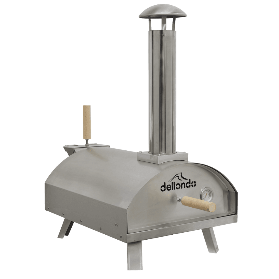 Sealey Dellonda 14" Wood-Fired Pizza Oven 380Â¶?C, Meat Smoking Stainless Steel Portable Model No - DG11