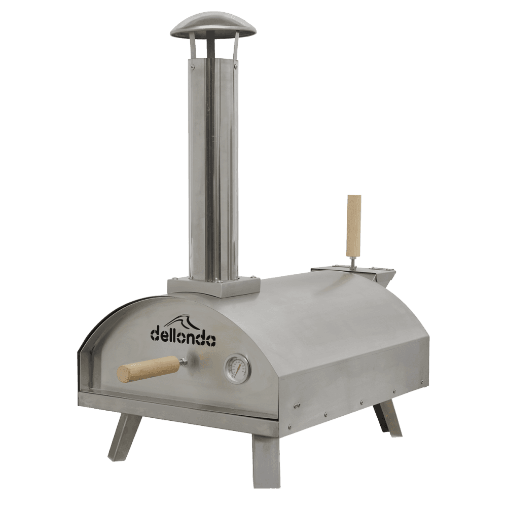 Sealey Dellonda 14" Wood-Fired Pizza Oven 380Â¶?C, Meat Smoking Stainless Steel Portable Model No - DG11