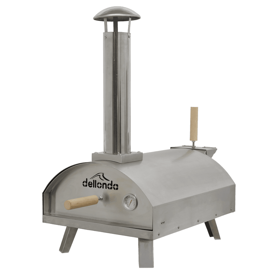 Sealey Dellonda 14" Wood-Fired Pizza Oven 380Â¶?C, Meat Smoking Stainless Steel Portable Model No - DG11