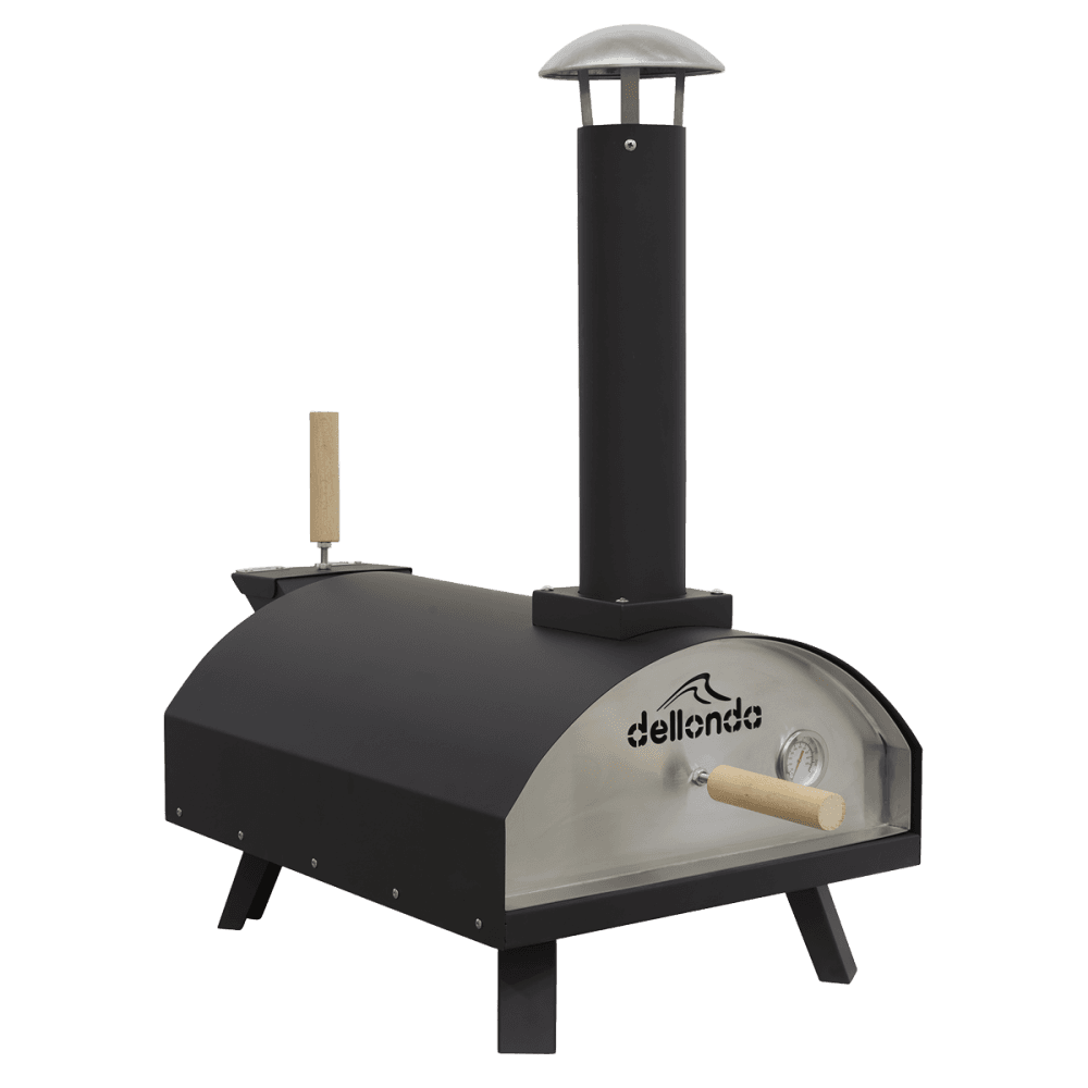 Sealey Dellonda Portable Wood-Fired 14" Pizza Oven and Smoking Oven, Black/Stainless Steel Model No - DG10
