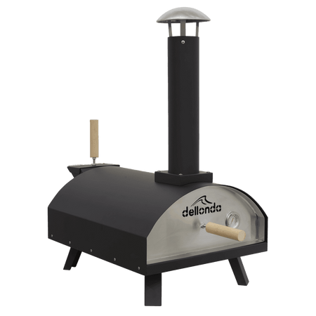 Sealey Dellonda Portable Wood-Fired 14" Pizza Oven and Smoking Oven, Black/Stainless Steel Model No - DG10