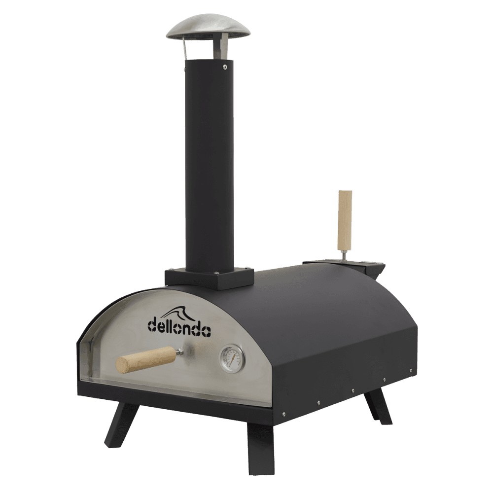 Sealey Dellonda Portable Wood-Fired 14" Pizza Oven and Smoking Oven, Black/Stainless Steel Model No - DG10