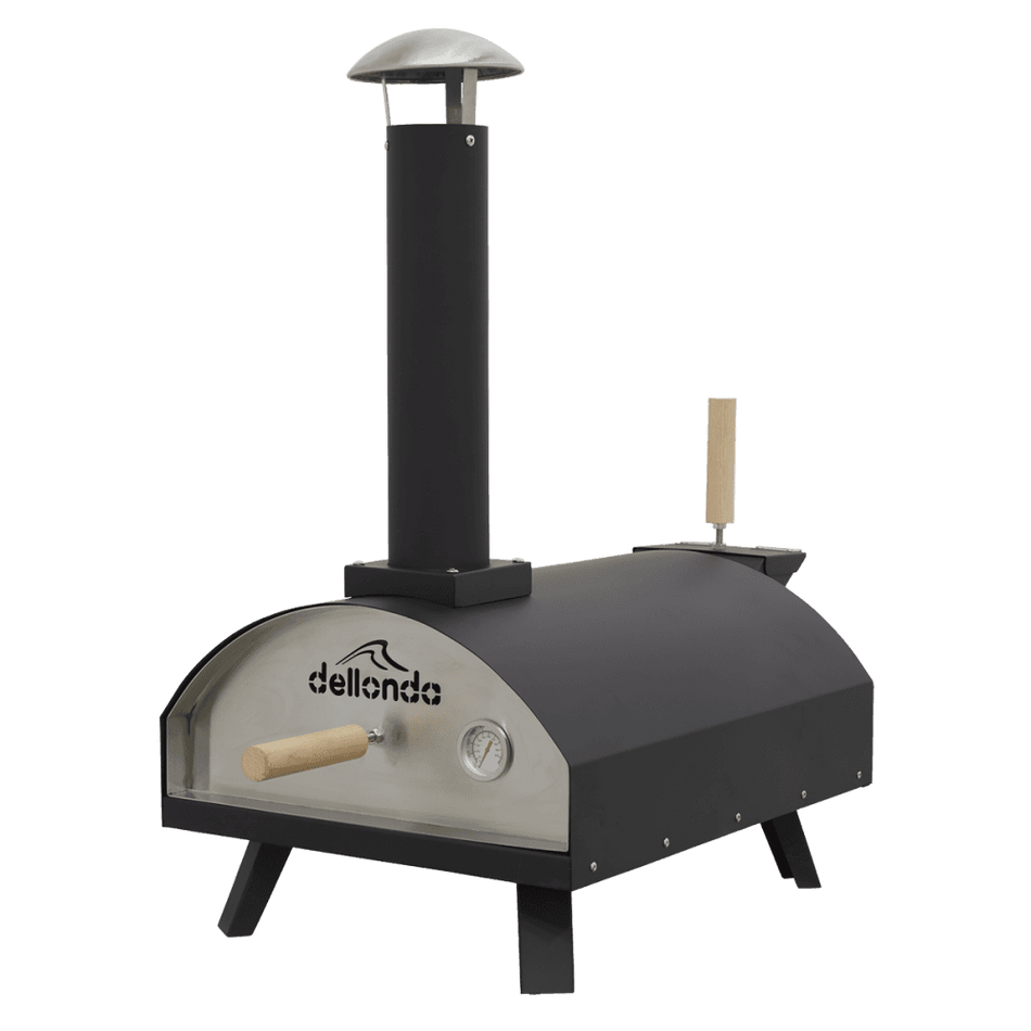 Sealey Dellonda Portable Wood-Fired 14" Pizza Oven and Smoking Oven, Black/Stainless Steel Model No - DG10