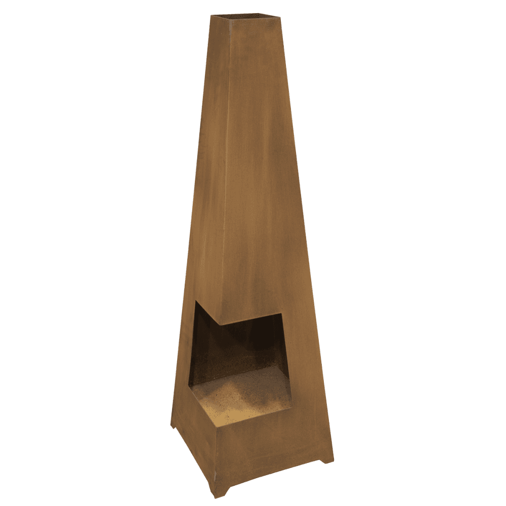 Sealey Dellonda Chiminea, Wood Burner, Heater for Outdoors W45cm x H150cm, Corten Steel Model No - DG106
