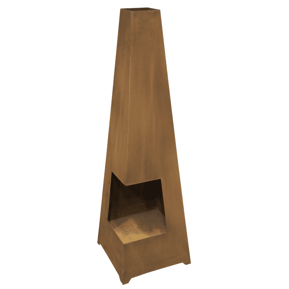 Sealey Dellonda Chiminea, Wood Burner, Heater for Outdoors W45cm x H150cm, Corten Steel Model No - DG106