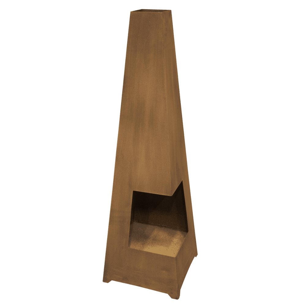 Sealey Dellonda Chiminea, Wood Burner, Heater for Outdoors W45cm x H150cm, Corten Steel Model No - DG106