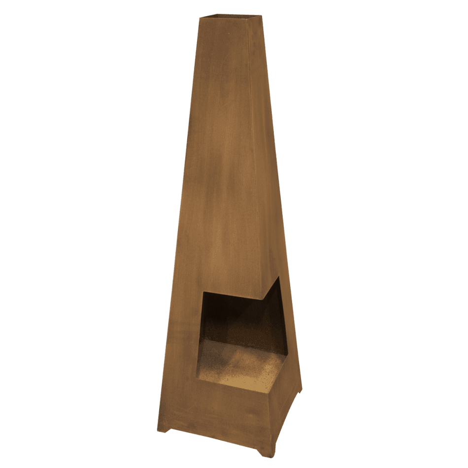 Sealey Dellonda Chiminea, Wood Burner, Heater for Outdoors W45cm x H150cm, Corten Steel Model No - DG106