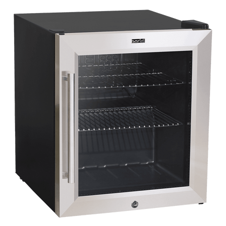 Sealey Baridi 50L Tabletop Drinks Fridge, Mini Beer Cooler, Glass Door, Stainless Steel Model No - DH75