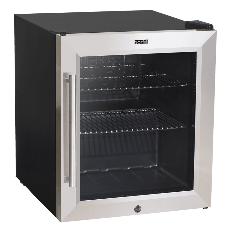 Sealey Baridi 50L Tabletop Drinks Fridge, Mini Beer Cooler, Glass Door, Stainless Steel Model No - DH75