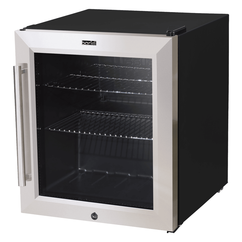 Sealey Baridi 50L Tabletop Drinks Fridge, Mini Beer Cooler, Glass Door, Stainless Steel Model No - DH75