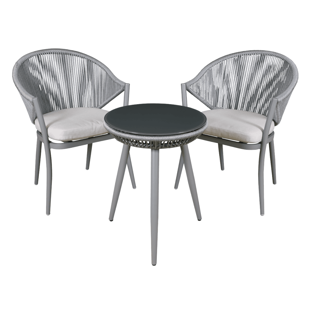 Sealey Dellonda Echo 3 Piece Aluminium Balcony Set with Tempered Glass Top - DG58 Model No - DG58
