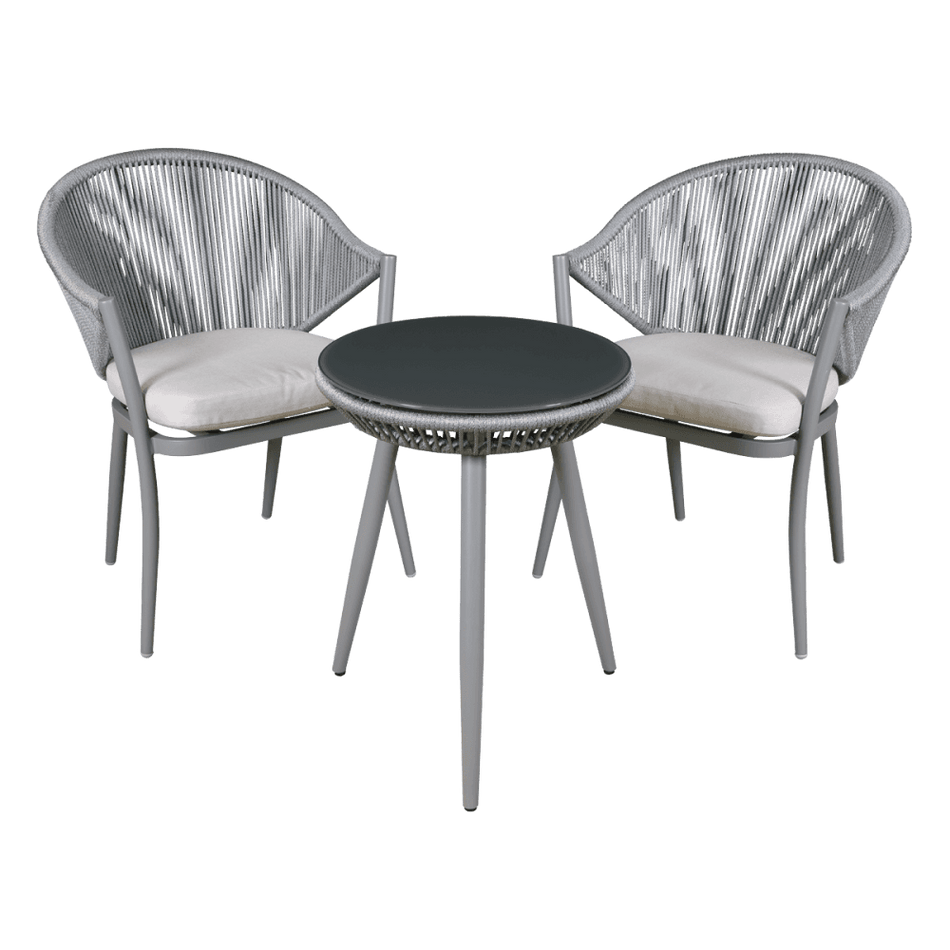 Sealey Dellonda Echo 3 Piece Aluminium Balcony Set with Tempered Glass Top - DG58 Model No - DG58