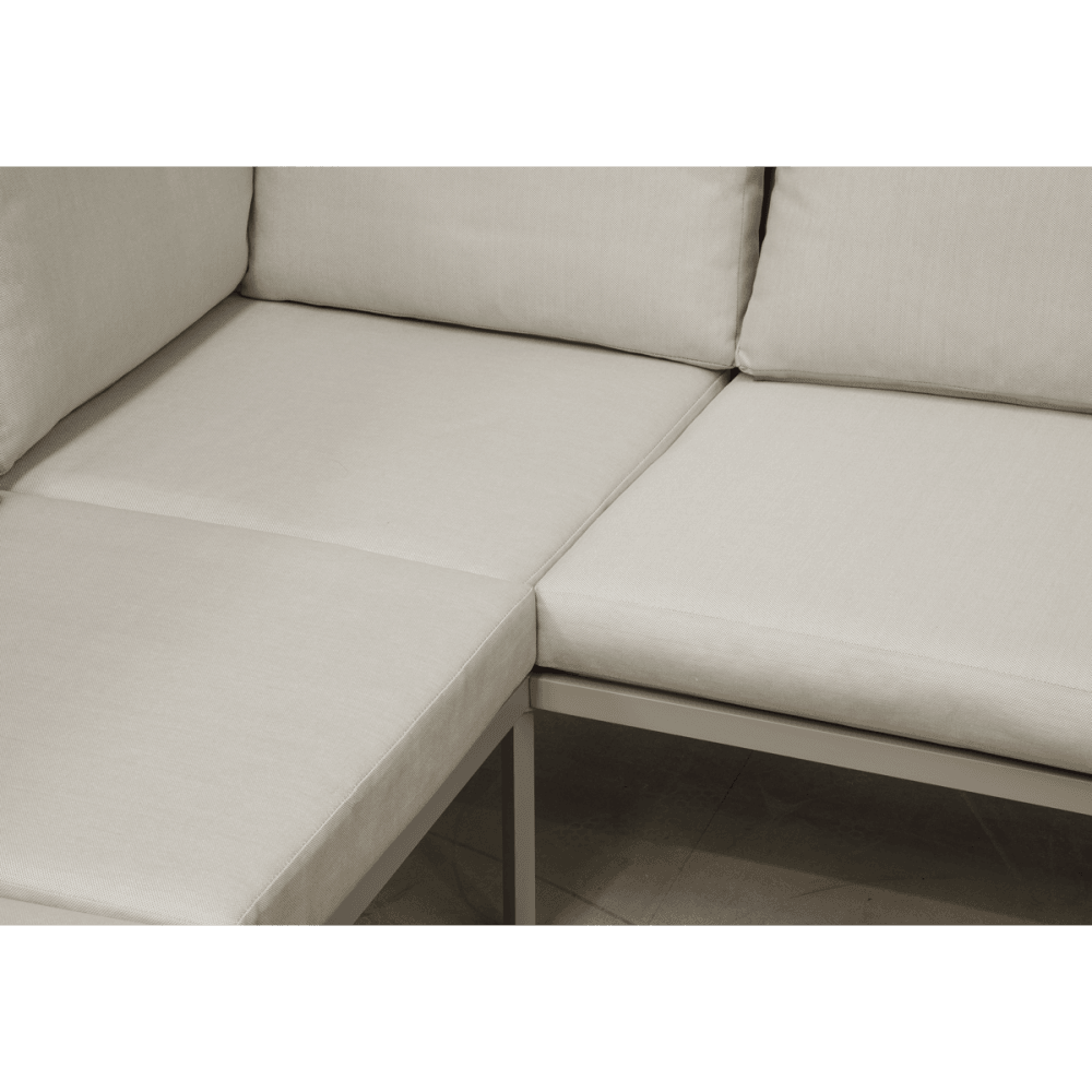 Sealey Dellonda Fusion 4 Piece Outdoor Garden Corner Sofa & Coffee Table Set, Aluminium Model No - DG57