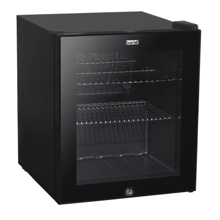 Sealey Baridi 50L Table Top Beer & Drinks Mini Fridge 3-10Â¶?C, Light, Black & Glass Model No - DH12
