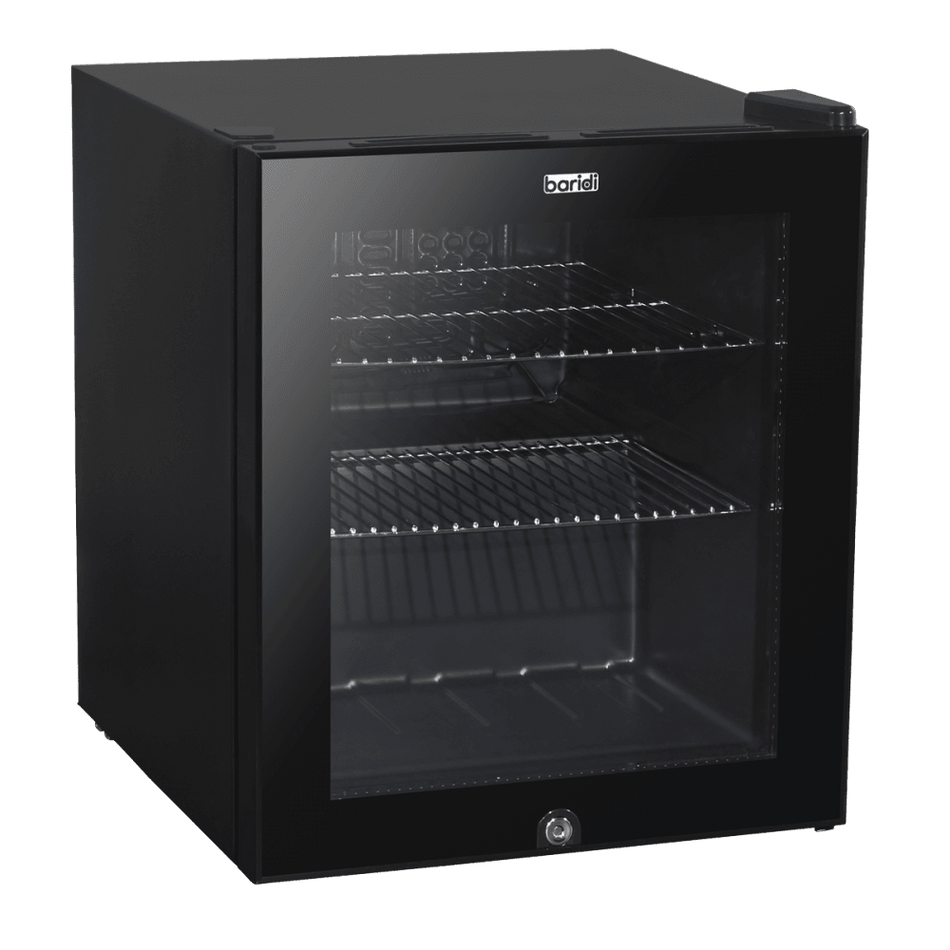 Sealey Baridi 50L Table Top Beer & Drinks Mini Fridge 3-10Â¶?C, Light, Black & Glass Model No - DH12