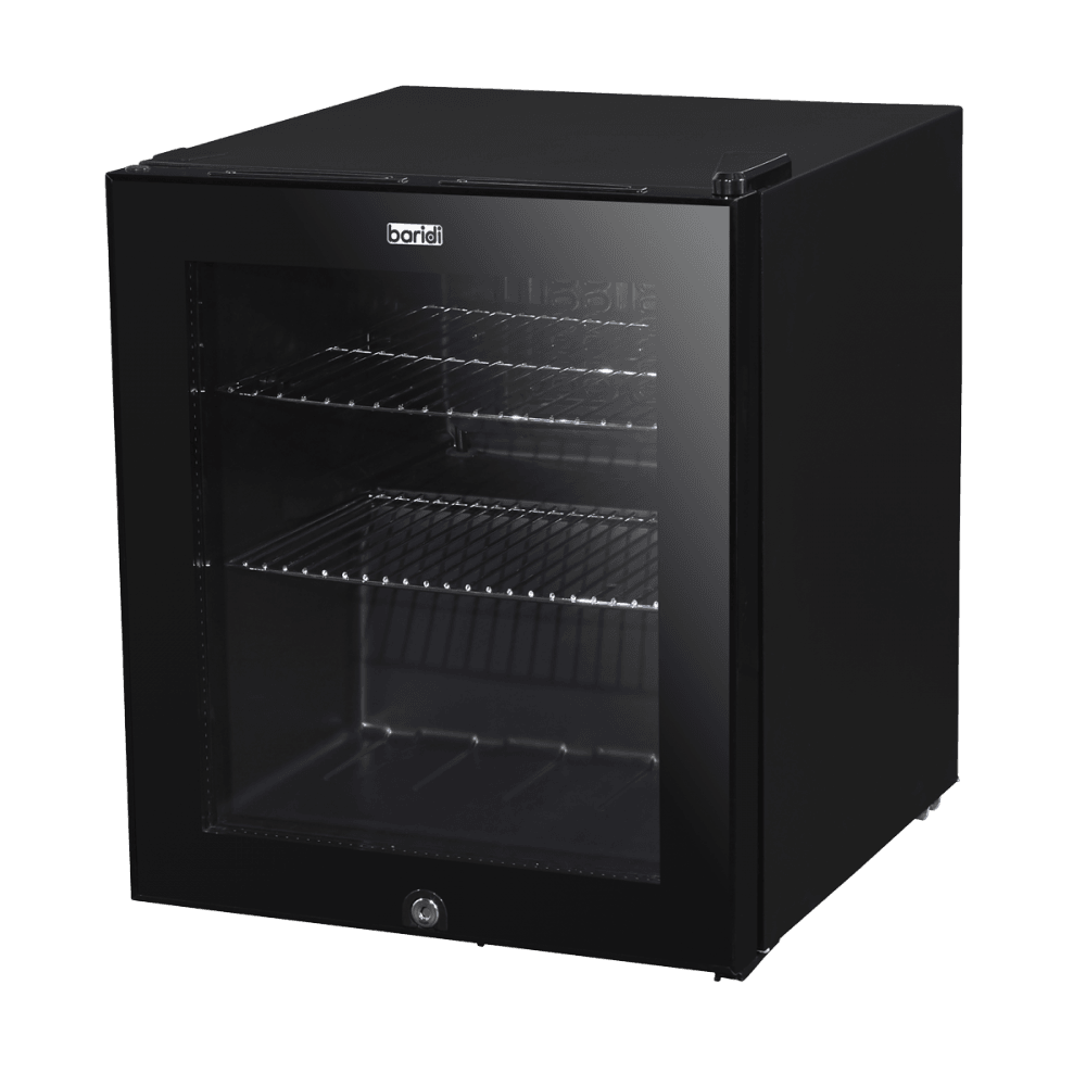 Sealey Baridi 50L Table Top Beer & Drinks Mini Fridge 3-10Â¶?C, Light, Black & Glass Model No - DH12
