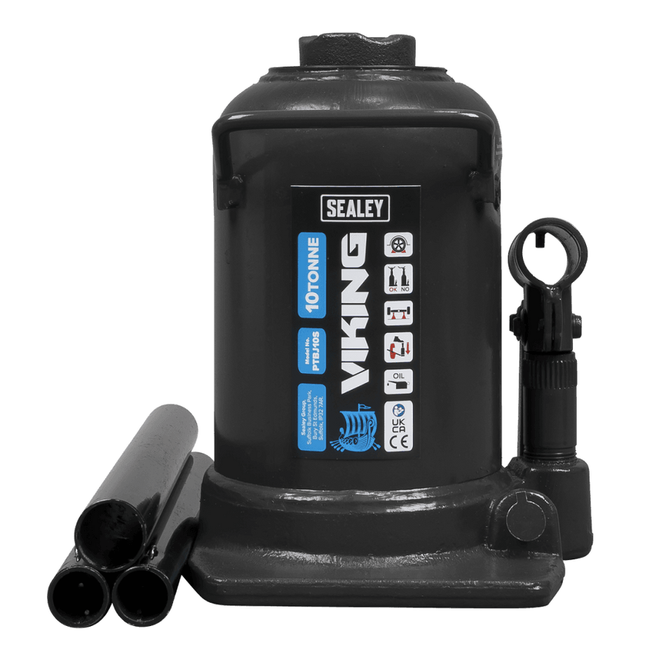 Sealey Viking Telescopic Bottle Jack 10 Tonne Model No - PTBJ10S