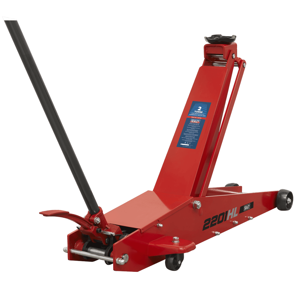 Sealey Trolley Jack 2 Tonne Long Reach High Lift Commercial Model No - 2201HL