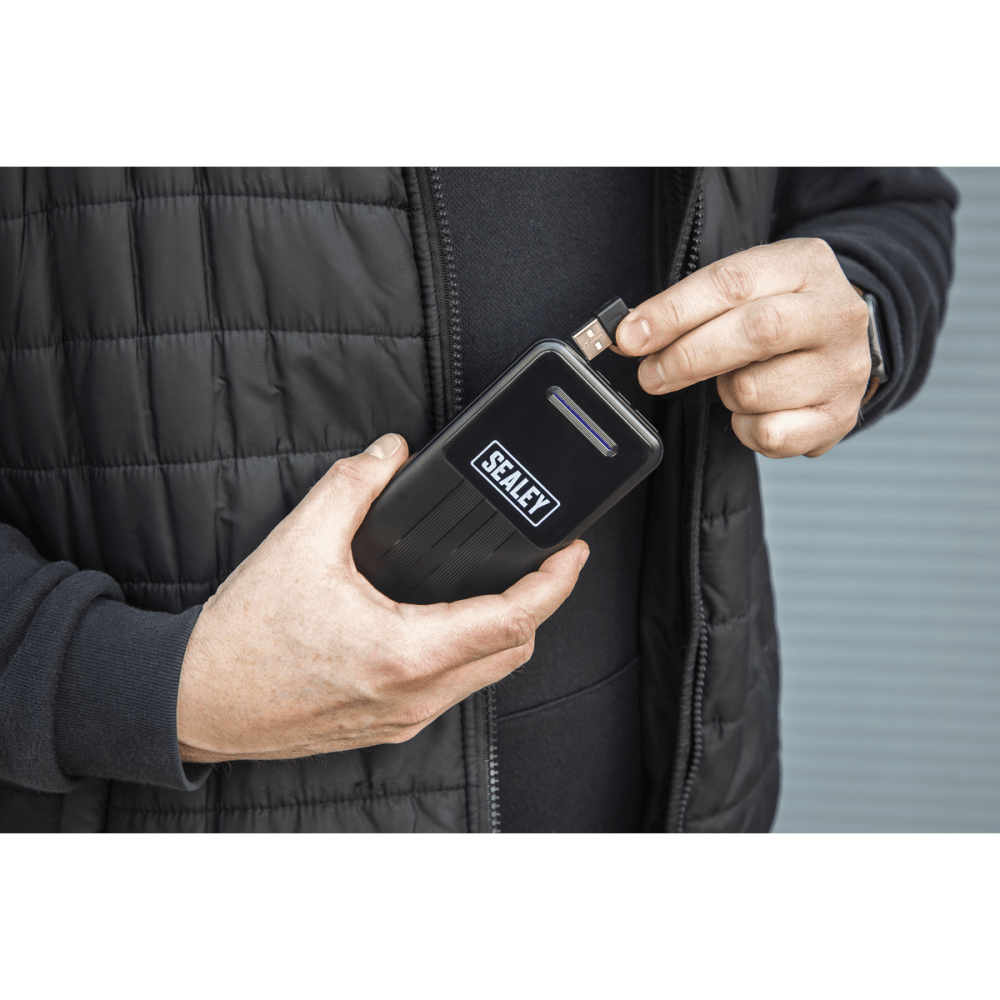 Sealey 5V Heated Puffy Gilet - 44" to 52" Chest with Power Bank 20Ah Model No - HG02KIT