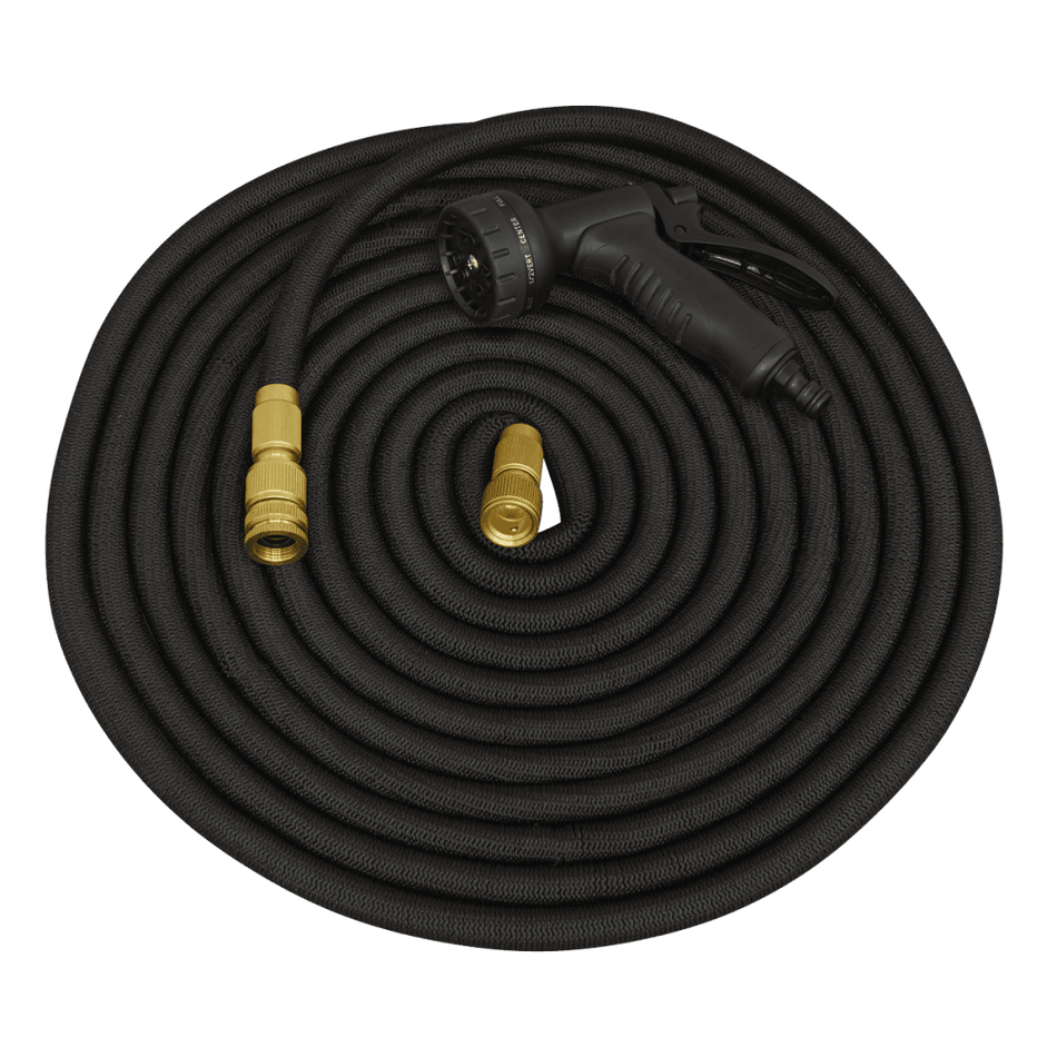 Sealey 17mm Expandable Garden Hose Black 15m Premium Model No - GH15E