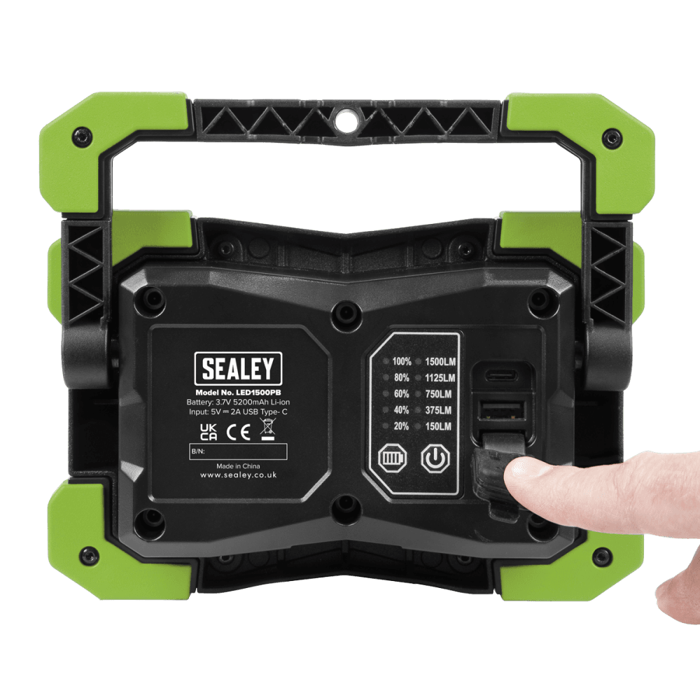 Sealey Portable Floodlight & Power Bank 15W COB LED Model No - LED1500PB
