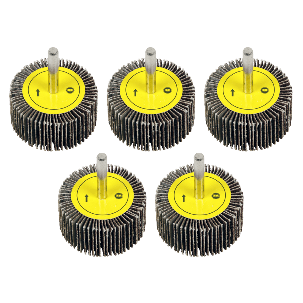Sealey Flap Wheel 50 x 25mm 80Grit 6mm Shaft - Pack of 5 Model No - FW5025805