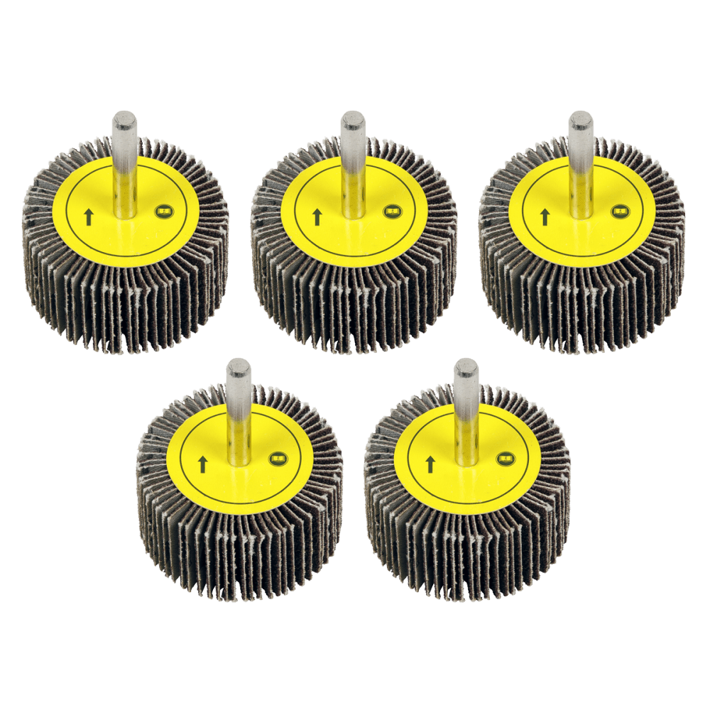 Sealey Flap Wheel 50 x 25mm 60Grit 6mm Shaft - Pack of 5 Model No - FW5025605