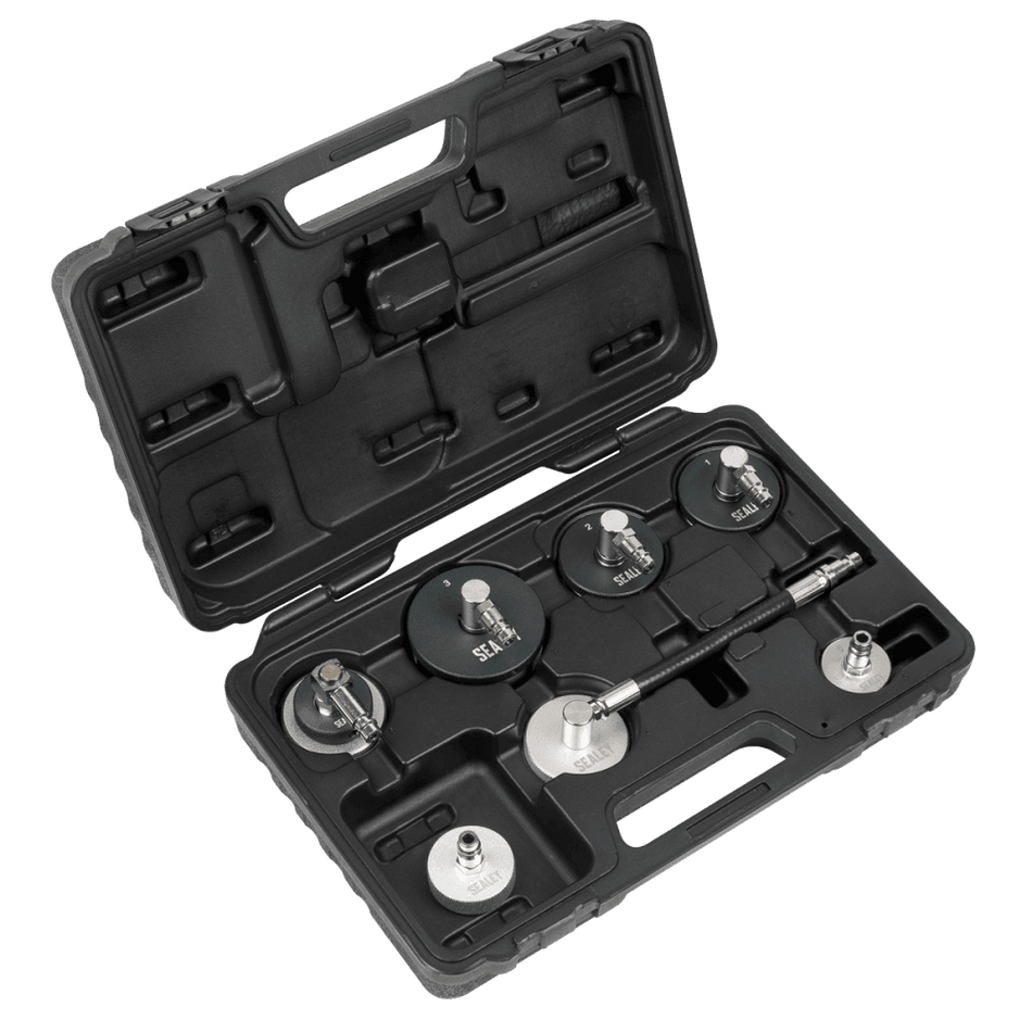 Sealey 7pc Brake & Clutch Pressure Bleeder Cap Set Model No - VS0204C