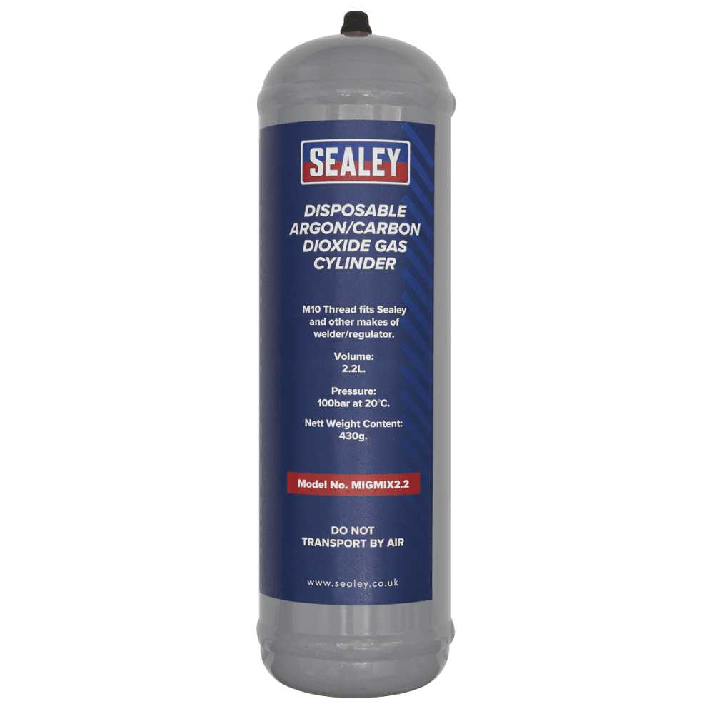 Sealey Disposable Argon/Carbon Dioxide Gas Cylinder 430g Model No - MIGMIX2.2