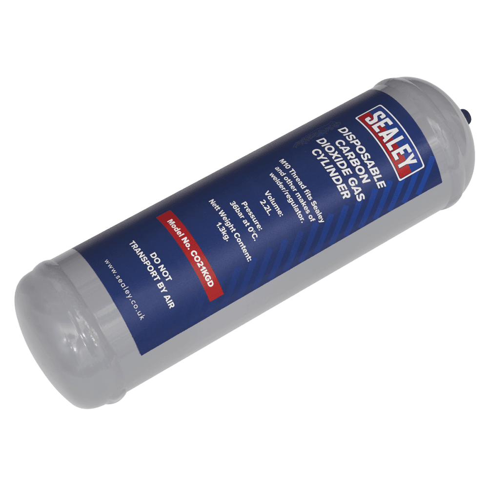 Sealey Disposable Carbon Dioxide Gas Cylinder 1.3kg Model No - CO21KGD
