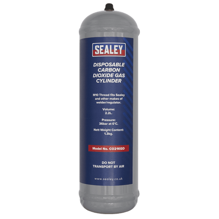 Sealey Disposable Carbon Dioxide Gas Cylinder 1.3kg Model No - CO21KGD