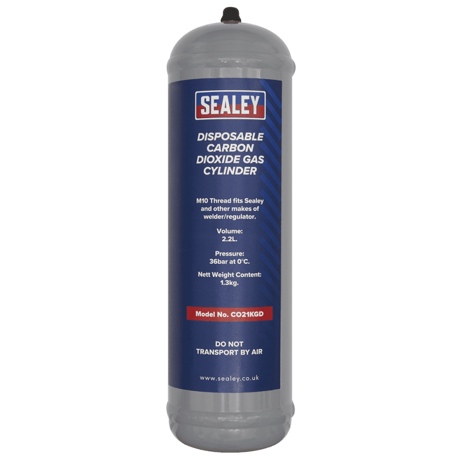 Sealey Disposable Carbon Dioxide Gas Cylinder 1.3kg Model No - CO21KGD