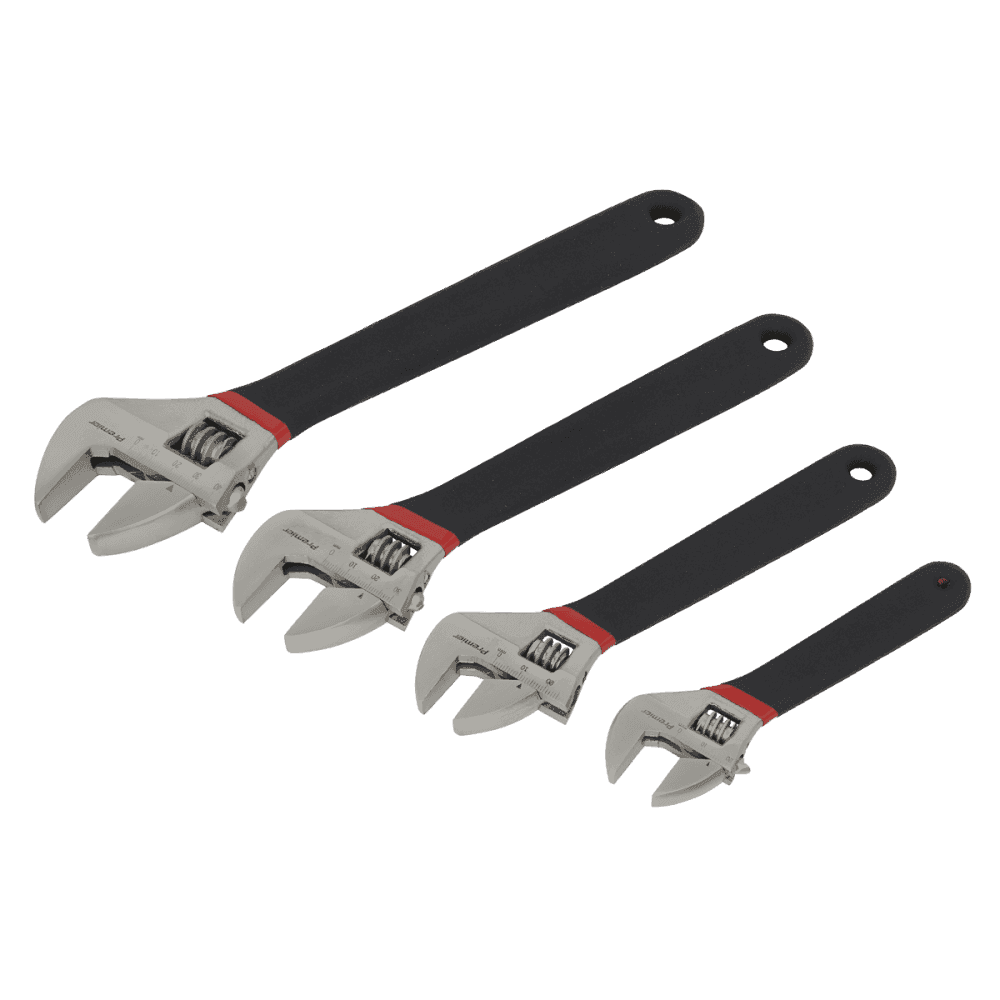 Sealey Adjustable Wrench Set 4pc Ni-Fe Finish Model No-AK9935