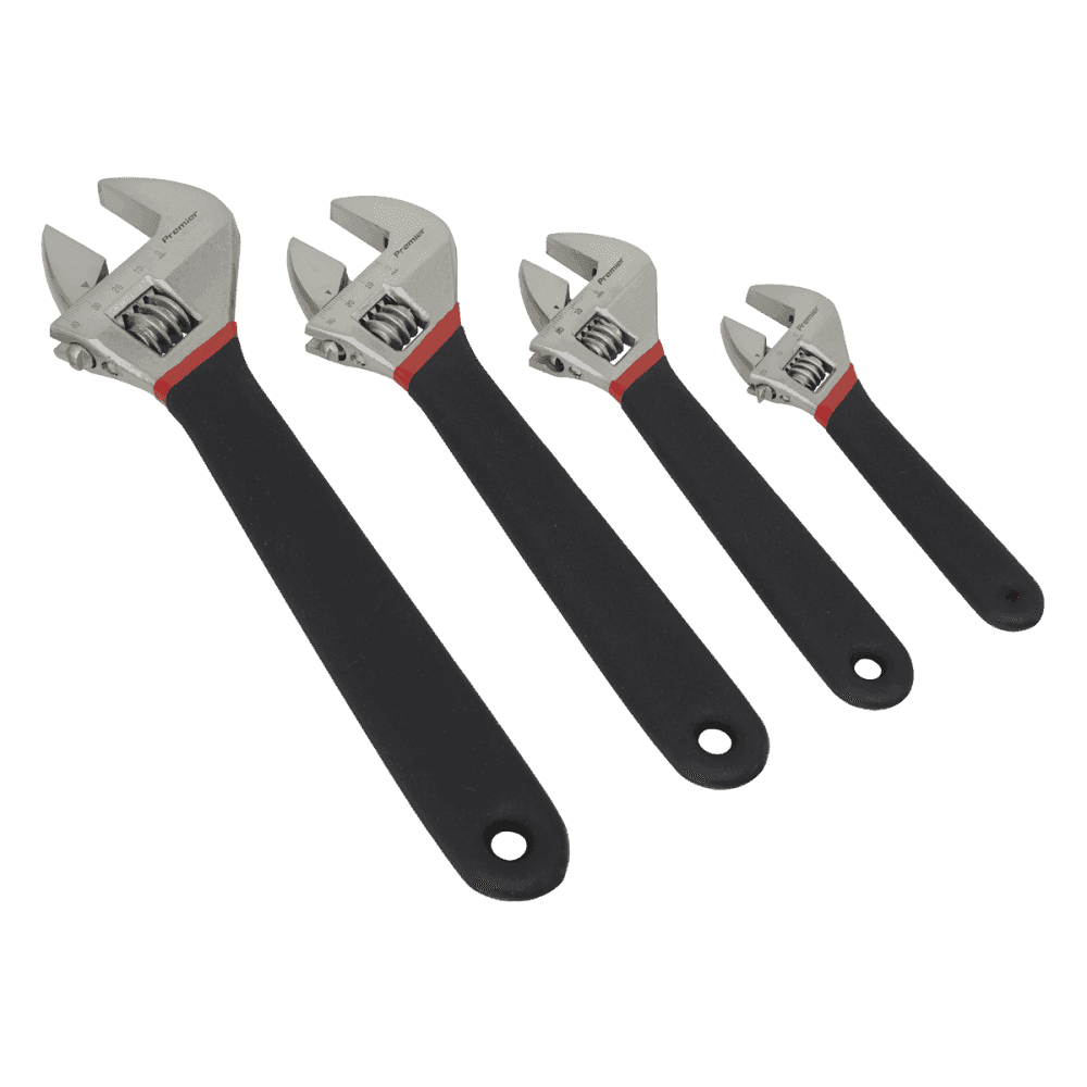Sealey Adjustable Wrench Set 4pc Ni-Fe Finish Model No-AK9935