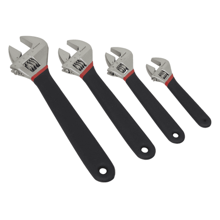 Sealey Adjustable Wrench Set 4pc Ni-Fe Finish Model No-AK9935