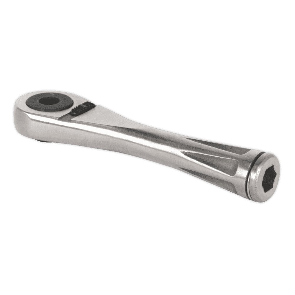 Sealey Bit Driver Ratchet Micro 1/4" Hex Stainless Steel Model No-AK6962